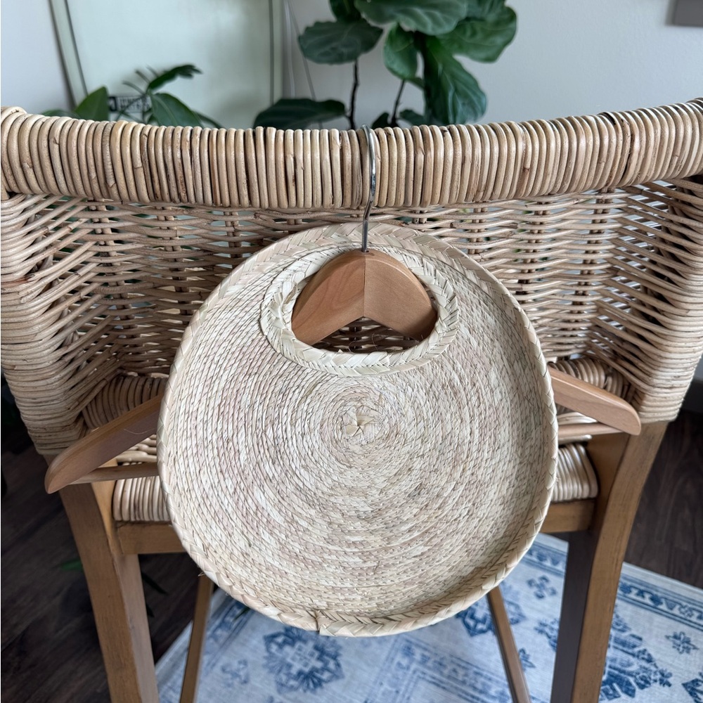 Natural Woven Straw Circle Bag